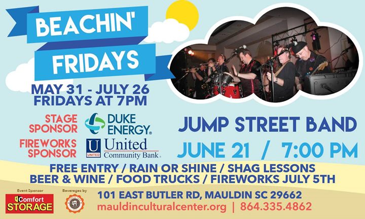 Beachin Fridays Jump Street Band Iongreenville Your Guide To Greenville South Carolina